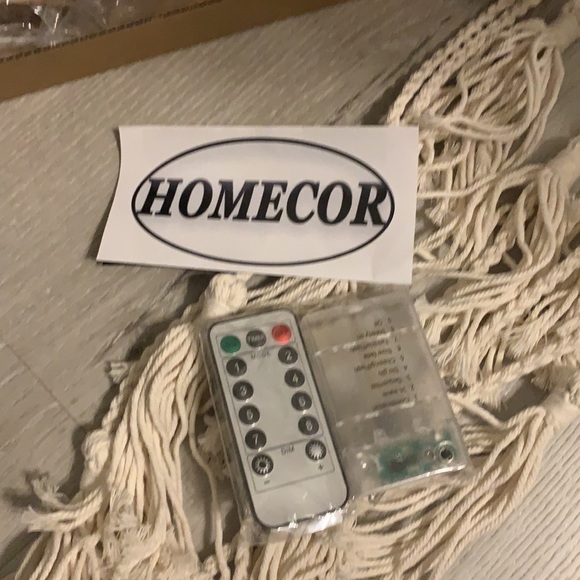 Home decor hanging photos display wall decor‎ bohemian string light NIB macrame - Picture 7 of 8